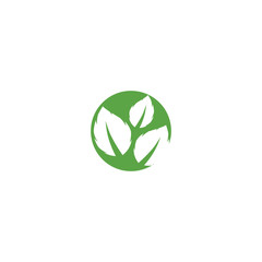 Mint leaves flat vector icon