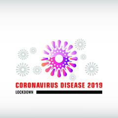 Corona virus pandemy header and logo for precautions