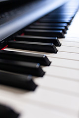 Close up of the Classical Piano keys