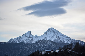 View of Berchtesgaden on the Watzmann