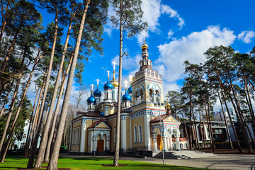 Fototapeta na wymiar Latvia, Jurmala - March 04, 2020: Ortodox Church in the City Center