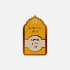 Ramadan sale tag vector template