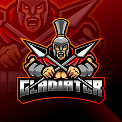 Gladiator esport mascot logo design