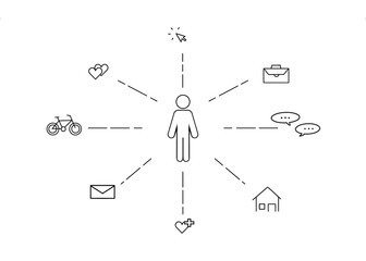 personal life connection, work people home, 