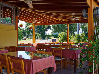 Traditional typical local restaurant Taverna Cyprus