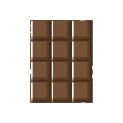 Isolated chocolate bar in linear style.