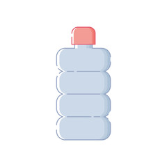 Isolated bottle in linear style.