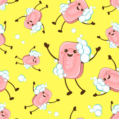 childish seamless background with soap.vector pattern.vector