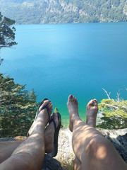 feet in the lake
