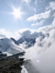 Clouds over the mountains