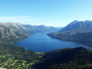Naklejka na ściany i meble lake and mountains. Patagonia Argentina Bariloche, Gutierrez lake