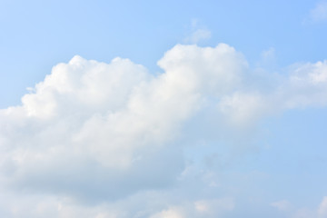 Blue sky white cloud white background. Beautiful sky and clouds in the afternoon.