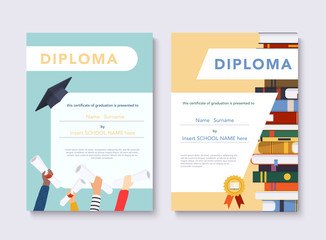 Diploma template/certificate of appreciation. Vector background illustration.