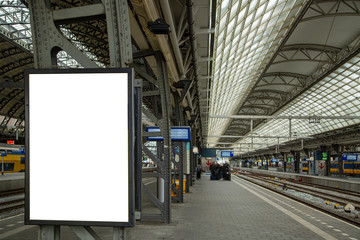 Media blank black and white modern white board signboard