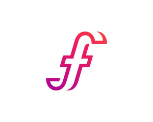 Letter F logo icon design template elements