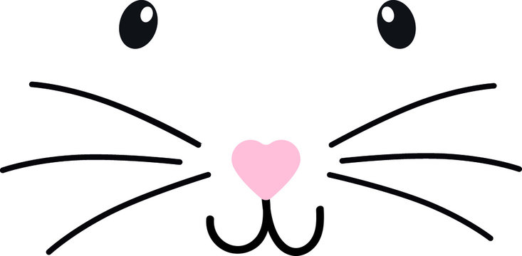 Cute Animal Face, logo, vector illustration