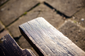 
wooden bench in the park