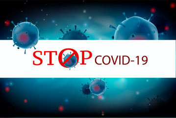 llustrations concept coronavirus COVID-19. virus wuhan from china. Stop Covid-19. 