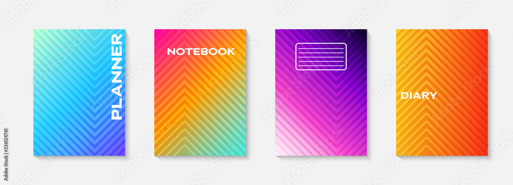 Poster minimal vector abstract cover notebook design. planner and diary cover for print. abstract design fo