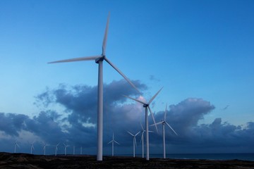 wind turbine in the wind