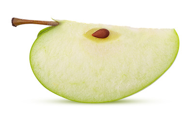 Green apple slice