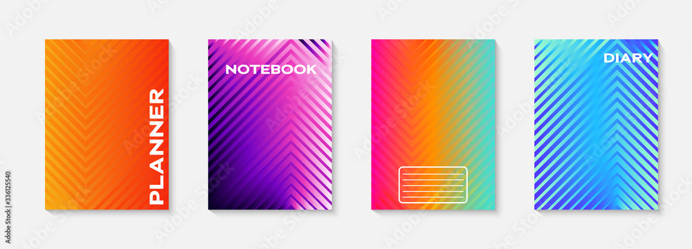 Poster minimal vector abstract cover notebook design. planner and diary cover for print. abstract design fo