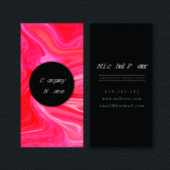Business Card Brochure With Marble Texture