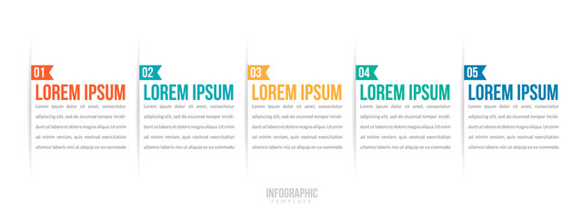 Minimal Business Infographics template. Timeline with 5 steps, options and marketing icons .Vector linear infographic with five conected elements. Can be use for presentation.