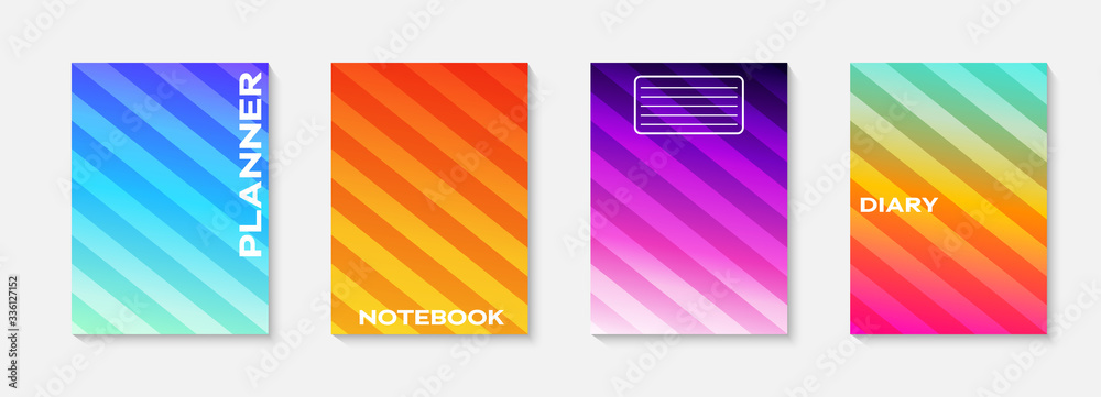 Poster minimal vector abstract cover notebook design. planner and diary cover for print. abstract design fo