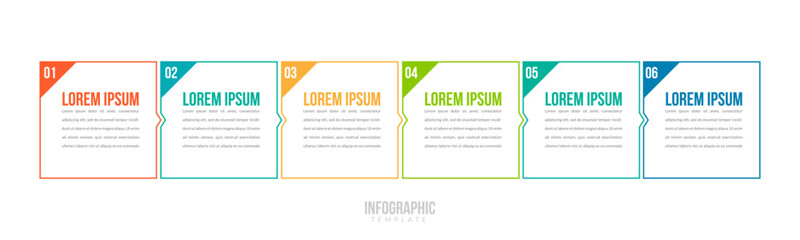 Minimal Business Infographics template. Timeline with 6 steps, options and marketing icons .Vector linear infographic with six conected elements. Can be use for presentation.