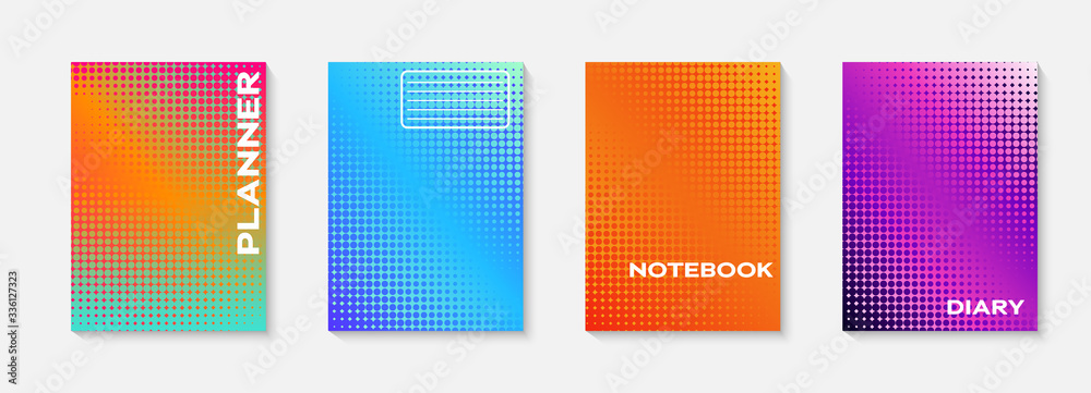 Poster minimal vector abstract cover notebook design. planner and diary cover for print. abstract design fo