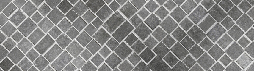 Gray concrete cement stone square rectangular cubes texture background banner panorama
