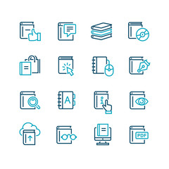 Set of book vector icons
