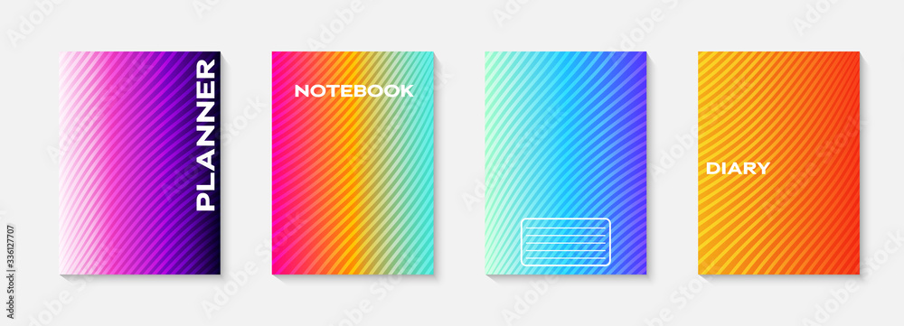 Poster minimal vector abstract cover notebook design. planner and diary cover for print. abstract design fo
