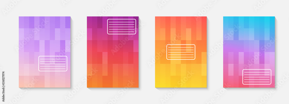 Poster minimal vector abstract cover notebook design. planner and diary cover for print. abstract design fo