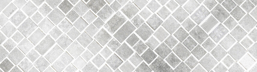 Gray white bright concrete cement stone square rectangular cubes texture background banner panorama