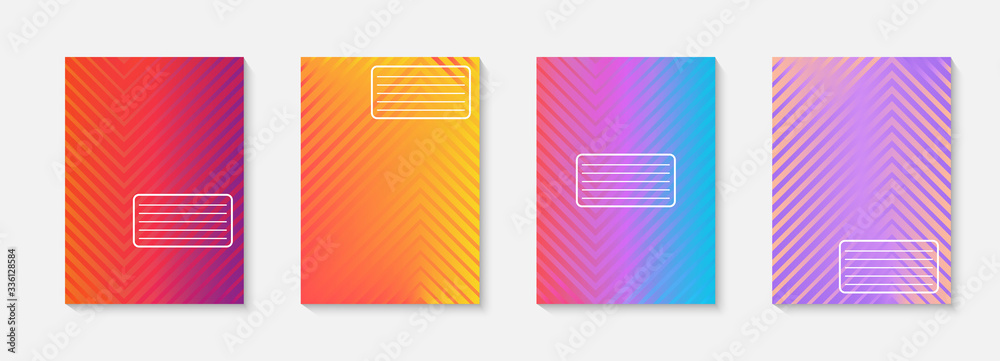 Poster minimal vector abstract cover notebook design. planner and diary cover for print. abstract design fo