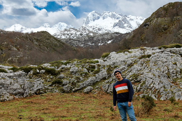 standing man looking at the landscape