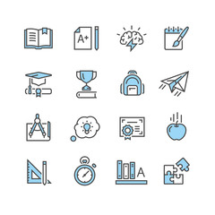 vector icons of school subjects
