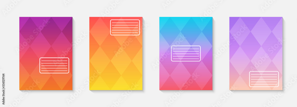 Poster minimal vector abstract cover notebook design. planner and diary cover for print. abstract design fo