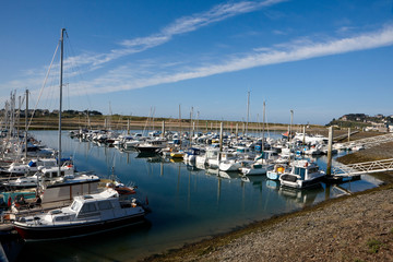 Fototapeta na wymiar Image of the marina at Carteret, Normandy, France