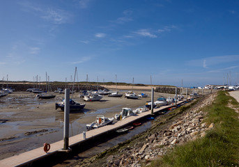 Image of the drying harbour at Portbail, Normandy, France
