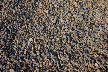 Background of gray fine gravel