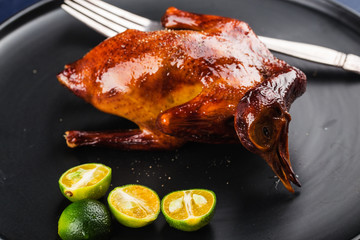grilled pigeon meat, ready to eat