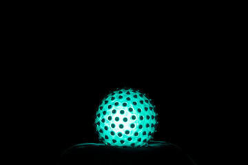 a blue simulated virus