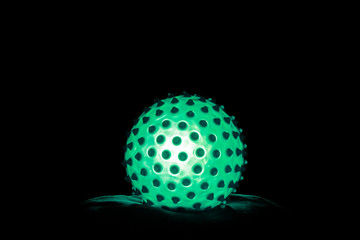 a green simulated virus