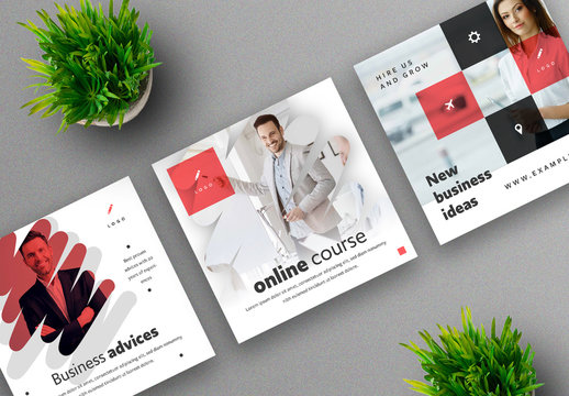 Social Media Post Layout Kit with Graphic Placeholder