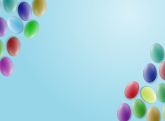 easter eggs background illustration colored