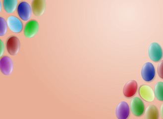 easter eggs background illustration colored