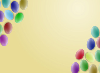 easter eggs background illustration colored